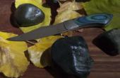 23cm Knife with a Green and Blue Diamondwood Hanle -l code MKN2