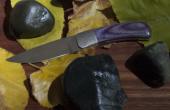 21cm Knife with a Purple Diamondwood Handel - code MKN4