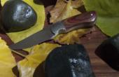 17cm Knife with a Brown Diamond Wood Handle - code MKN7